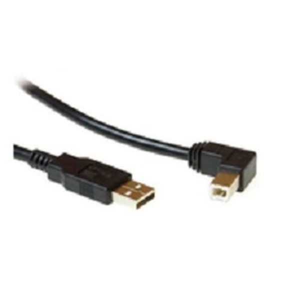 Microconnect USB A-USB B, 2 m, 2 m, USB A, USB B, 2.0, Hane-Hane, Svart