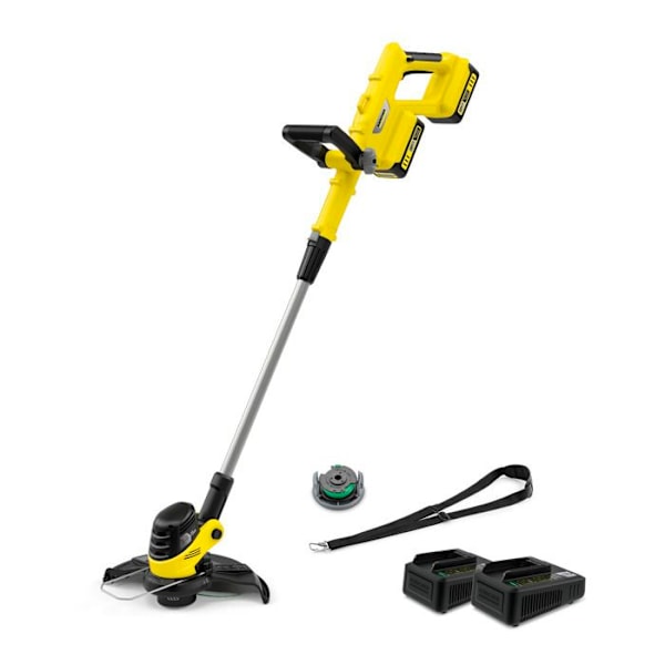 Grästrimmer utan sladd 36 V Karcher LTR 3-18 Dubbla batterisystem - motor 36 V (2 x 18 V) - klippbredd 30 cm - drifttid 35 min Gul