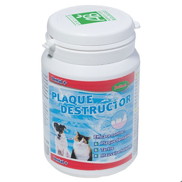 Anti-tandsten Plaque Destructor - Bubimex - 80g - Algpulver - För hundar - Tandstensförebyggande