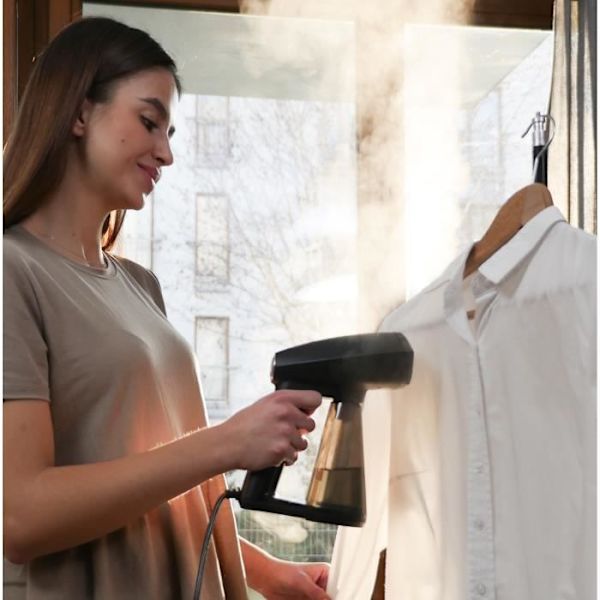 ZEEGMA Handig bärbar strykjärn - 1600 W - Steamer - 260 ml - Ångflöde 30 ml/min - Handhållen ångkokare