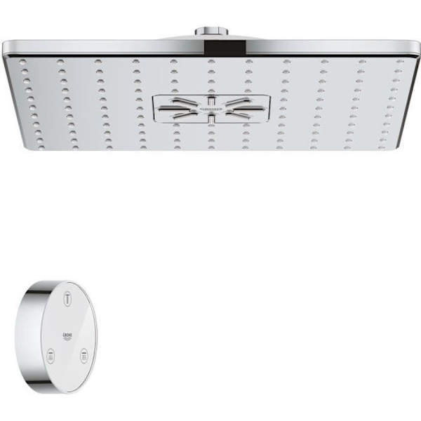 GROHE - Rainshower SmartConnect 310 Cube takdusch 26643000 - 2 PureRain-strålar, ActiveRain - Krom Grå