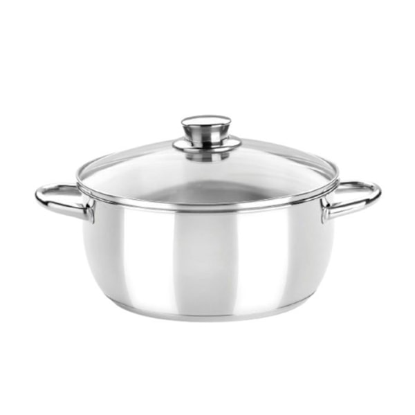 Faitout - MONIX - Optima - 22 cm - Rostfritt stål 18/10 - Glaslock - Induktionskompatibel