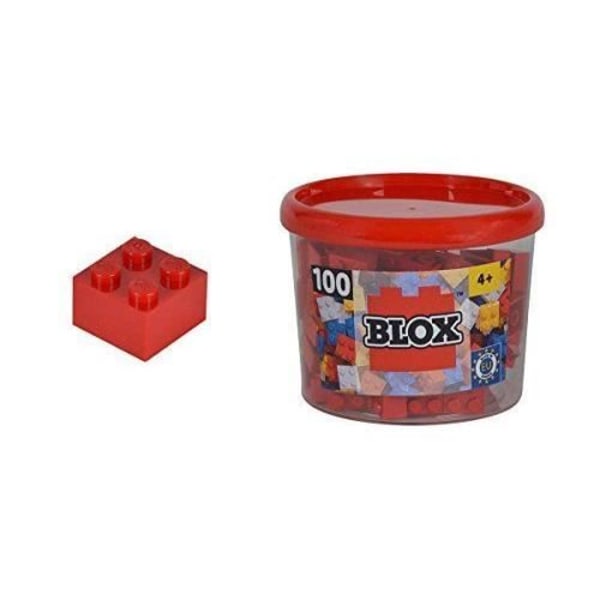 Simba - 104114111 - Byggklossset - Blox 4 - 100 delar - Röd