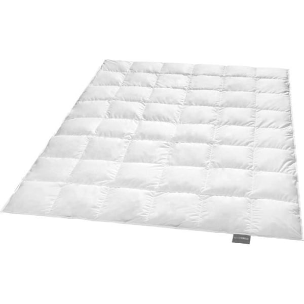 Couette - Drömkväll - 200 x 200 cm - 100% duntäckeklass I - Mako-bomullsfodral - Tvättbar vid 60°C Vit