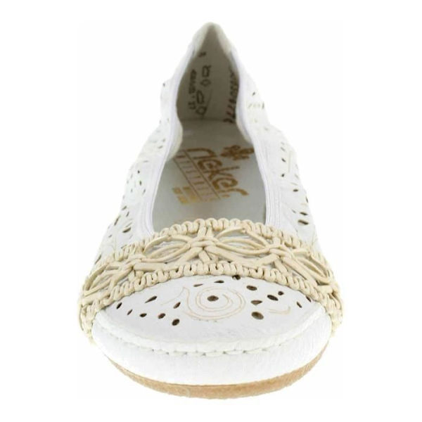 Ballerinas - Rieker - 4146681 - Vit - Bekväm - Elegant Vit 42