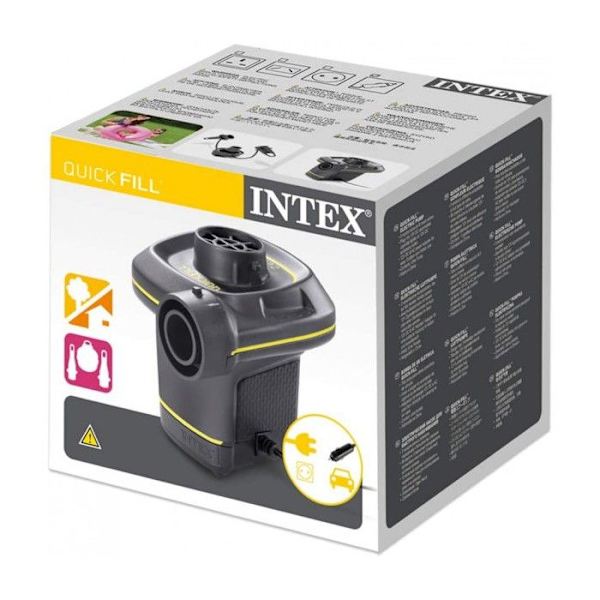 Mini elektrisk uppblåsare 12 V / 220 V - Intex