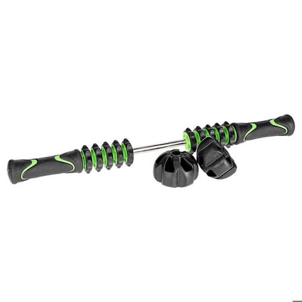 Massageboll - HMS - MS01 - Svart/Grön - Stål/EVA/TPE - 50 cm längd svart/grön