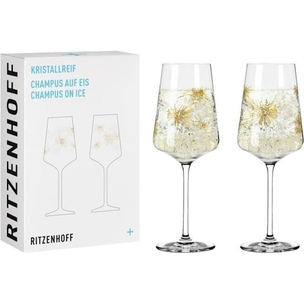 SET MED 2 CHAMPAGNE-GLAS KRISTALLREIF ROMI BOHNENBERG 2021 - RITZENHOFF