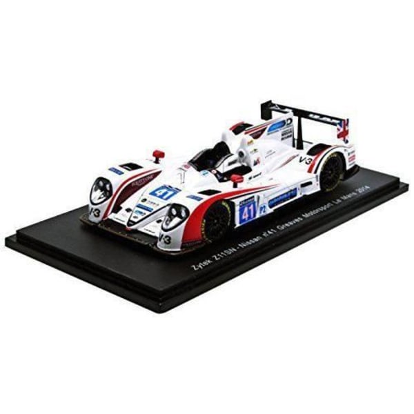 Miniatyrfordon - SPARK - ZYTEK Z11SN Nissan LMP2 - Le Mans 2014 - Skala 1/43 - Vit / Silver / Röd Vit / Silver / Röd