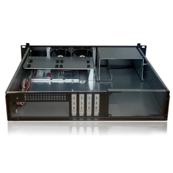 Techly I-CASE IPC-240L serverfodral - Support - Aluminium, Stål - Micro-ATX, Mini-ITX - Svart
