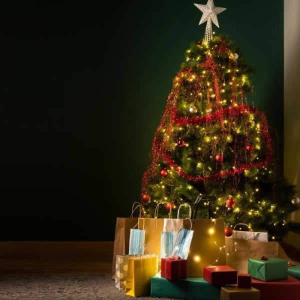 Rebecca Mobili konstgjord julgran 180 cm tjock grön 800 grenar med 300 ljus ingår