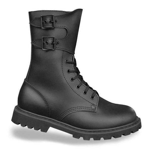 Rangers - MILTEC - Ref 12808000 - Svart läder - Gummisula - Halkfria Svart 43