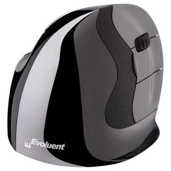 Evoluent VerticalMouse D Wireless Large Svart, Grå