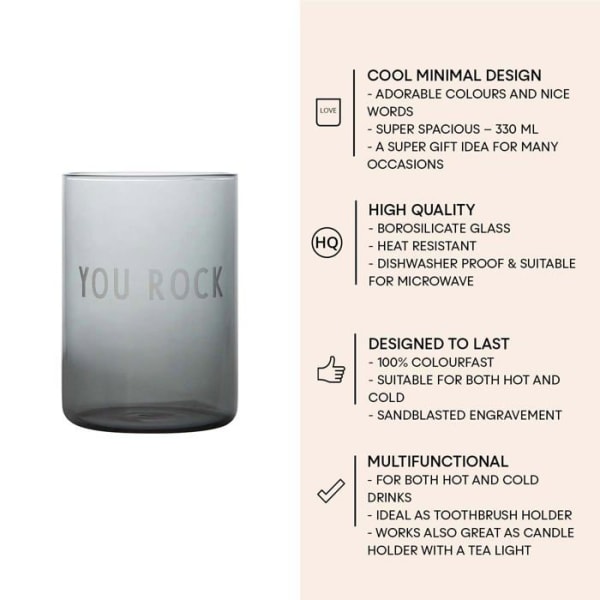 Cocktailglas - aperitifglas Designbokstäver