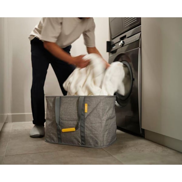 Joseph joseph - 50039 - Hold-All Max Fällbar Tvättkorg 55L, Hållbart Tyg, Vattentålig, Grå