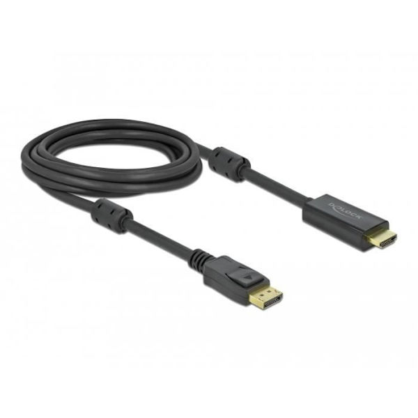 DELOCK 85957 VIDEOKABEL OCH ADAPTER 3 M DISPLAYPORT HDMI SVART