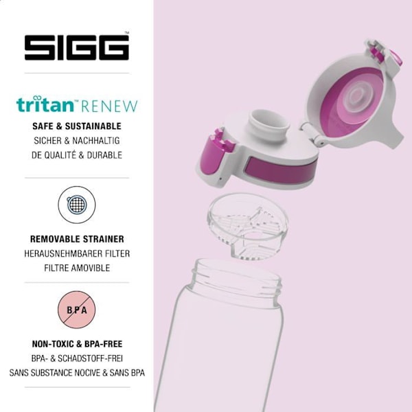 Gourde - bidon - termobehållare Sigg - 8951.50 - Flaska Total Clear One Berry MyPlanet 0,5L