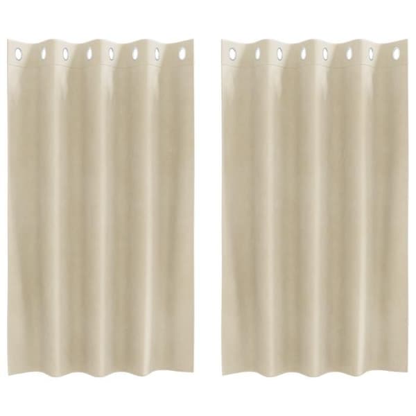 Mörkläggningsgardin - Öljett - Kräm - Polyester - Maskintvättbar Grädde