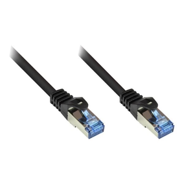 Bra anslutningar RNS Patch-sladd RJ-45(M) till RJ-45(M) 3m SFTP, PiMF CAT 6a Halogenfri, gjuten, krok...