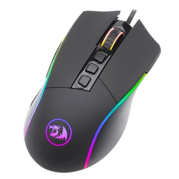 Redragon m721 Pro, Lonewolf 2 Wired Game Mouse, 16000dpi, 8-knapps programmerbar Svart