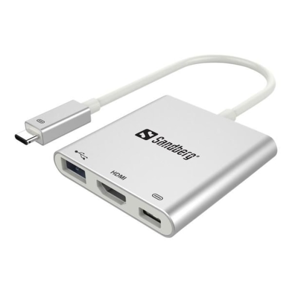 Sandberg USB-C Mini Dock HDMI+USB - Dockningsstation - (USB)