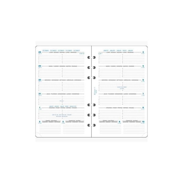 Veckopåfyllning - EXACOMPTA - Exatime 17 - 10,5x17,2 cm - 1 vecka per sida - Imprim'Vert®