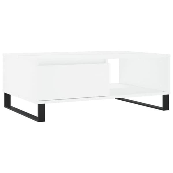 vidaXL Soffbord Vit 90x60x35 cm Konstruerat trä 827068 Vit