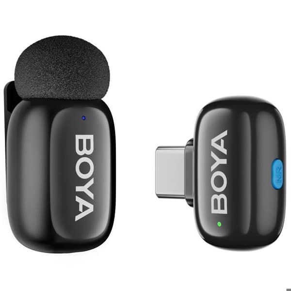 Boya Mini 2-02 trådlös slipsnål-mikrofon USB-C, svart