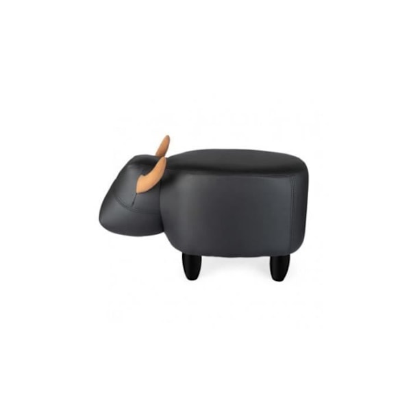 Taburett - BALVI - KOSSAN - Syntetiskt läder - 59 cm - Modern design Svart