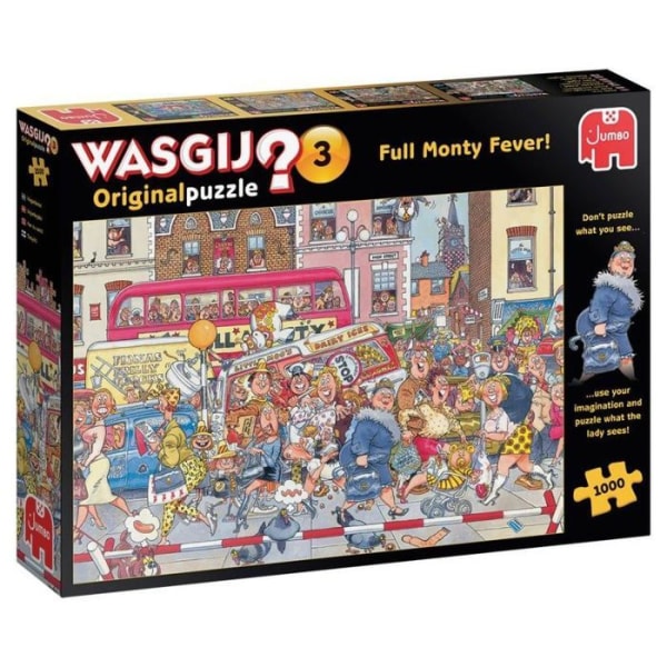 Pussel Jumbo-spel - 81923 - Jumbo Wasgij Original 3- 3 Full Monty Fever 1000 Pusselbitar () ()