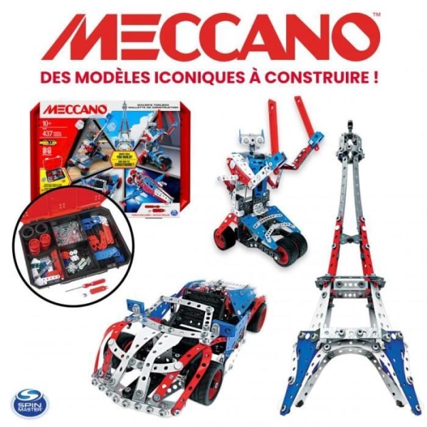 Meccano bygglåda - Fodral med 5 ikoniska modeller