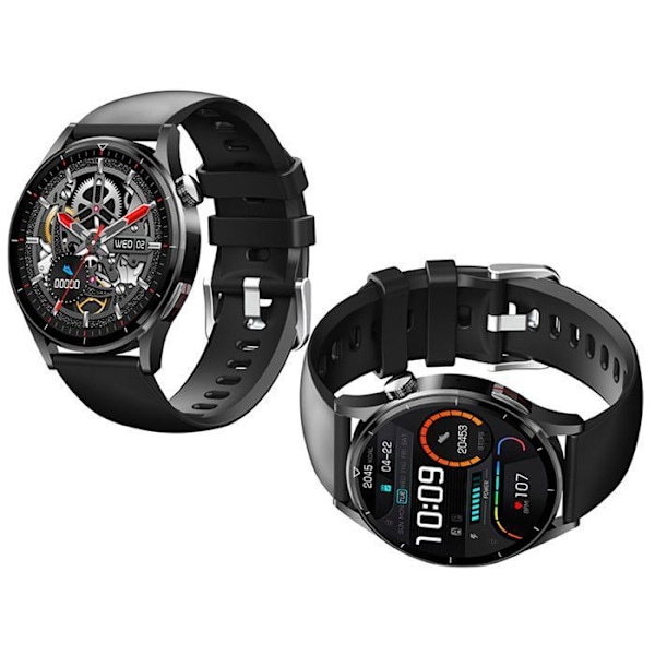 Tracer smartklocka, smartklocka, Bluetooth 5.2, 1,3" pekskärm, 70 sportlägen, SM7 GP+ Line svart