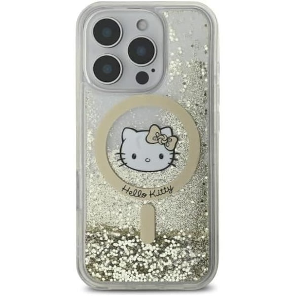 Skyddsskal - CG MOBILE - Hello Kitty HKHMP16XLGDIH - iPhone 16 Pro Max - Paljetter - TPU/PC vitt guld
