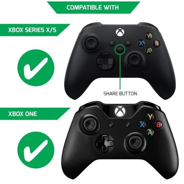 Hög kapacitet 1100mAh uppladdningsbart dubbelt batteripaket - svart för Xbox Series X & S / Xbox One - Venom Svart