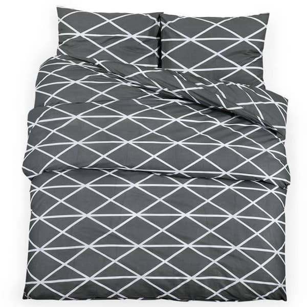 vidaXL Påslakan Set Grå 155x220 cm Bomull136055 grå