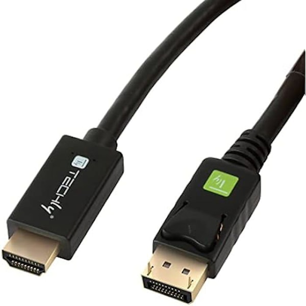 DisplayPort-kabel - TECHLY - ICOC DSP-H12-020 - Upplösning 4K - Färg Svart - Garanti 2 år