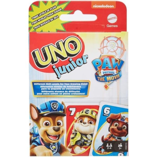 Uno Junior Paw Patrol Card Game - Mattel Games - 2 till 4 spelare - Från 3 år
