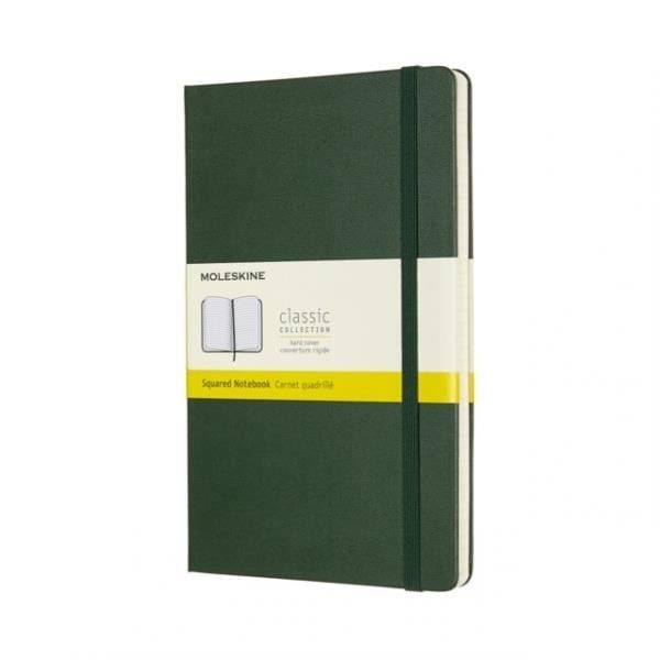 Anteckningsbok - Moleskine - Stor Rutigt - Myrtle Green - Hårt omslag - 5 x 8,25 tum Myrtlegrön