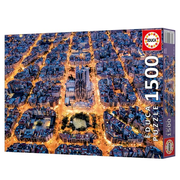 Pussel - EDUCA - Barcelona - 1500 bitar - Tema Arkitektur - Dimensioner 85x60 cm