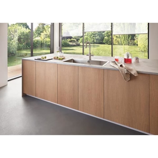 GROHE Rostfri diskho K700 31580SD1 - Inbyggd - 1 skål - utan avlopp - 86,4x46,4 cm - Rostfritt stål Grå