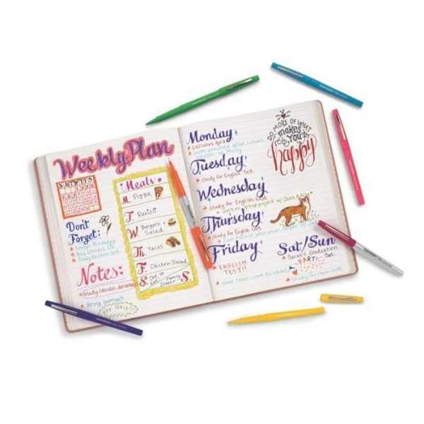 PAPER MATE Flair Candy Pop filtpenna Set med 16 - Medium Point - Diverse färger Candy Pop Sortiment 0,7 mm x 16