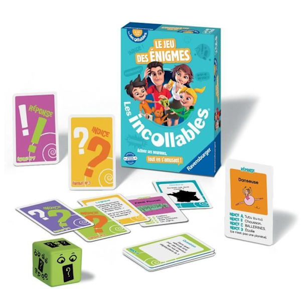 LES INCOLLABLES The Enigma Game - Ravensburger - Brädspel för barn - Reflektion och logik - 2 till 4 spelare - Från 6 år Flerfärgad
