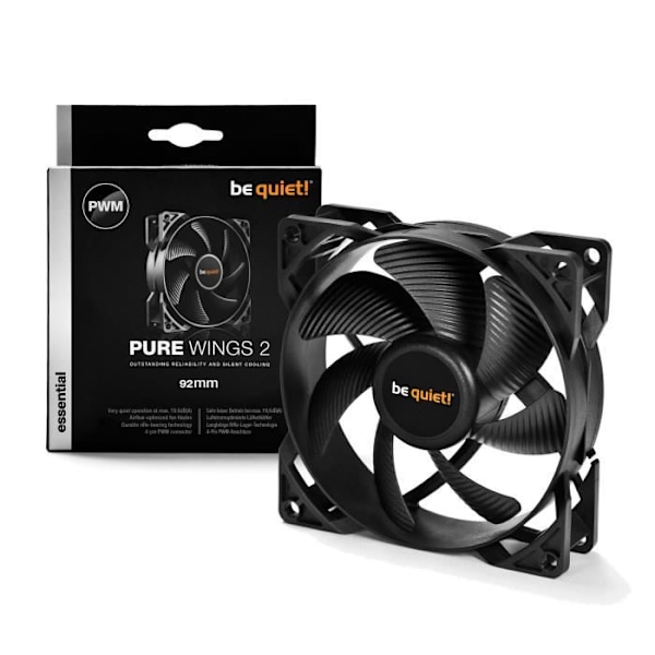 Be Quiet PURE WINGS 2 Case Fan - PWM 92mm Svart