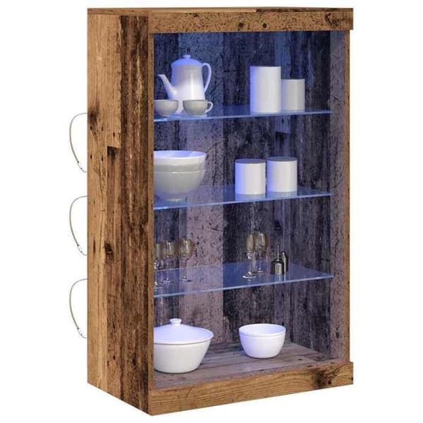 vidaXL Buffé LED Gamla trä 60,5 x 37 x 100 cm Ingenjörsträ 863045