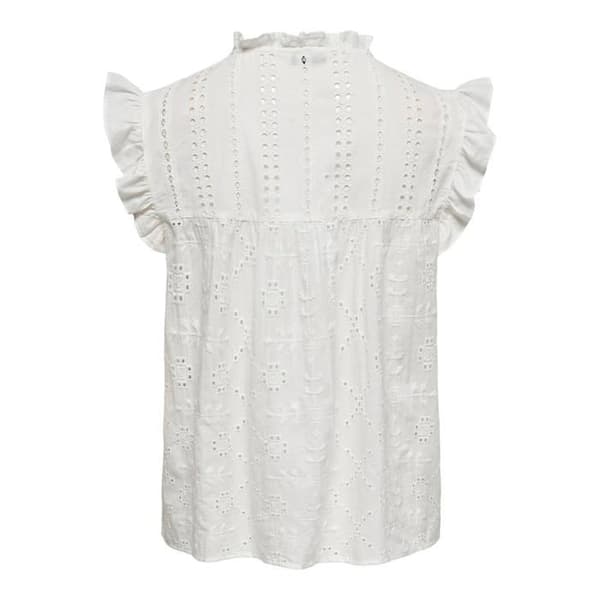 T-shirt dam Only Reva Life - cloud dancer moln dansare S