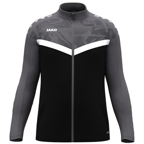 Jako Iconic polyester träningsjacka - svart/grå antracit svart/kolgrå jag