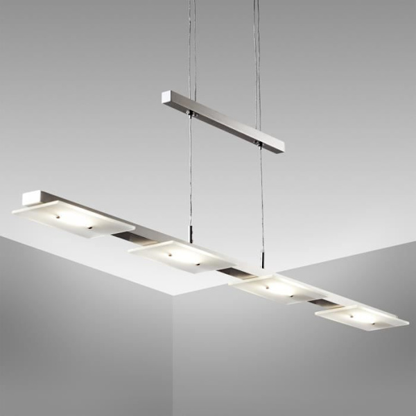 LED pendellampa - B.K.Licht - Vädur - 18 Watt - 1600 Lumen - Matt Nickel