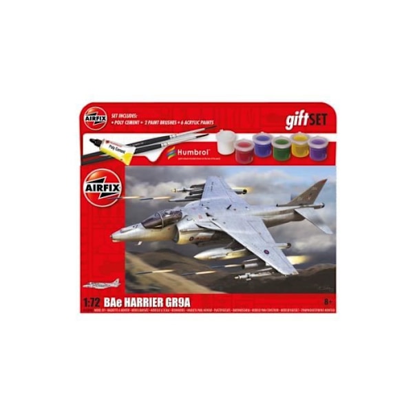 Modell - BAE - Harrier GR.9A - Skala 1/72 - Vit färg - Idealisk för militärmodeller