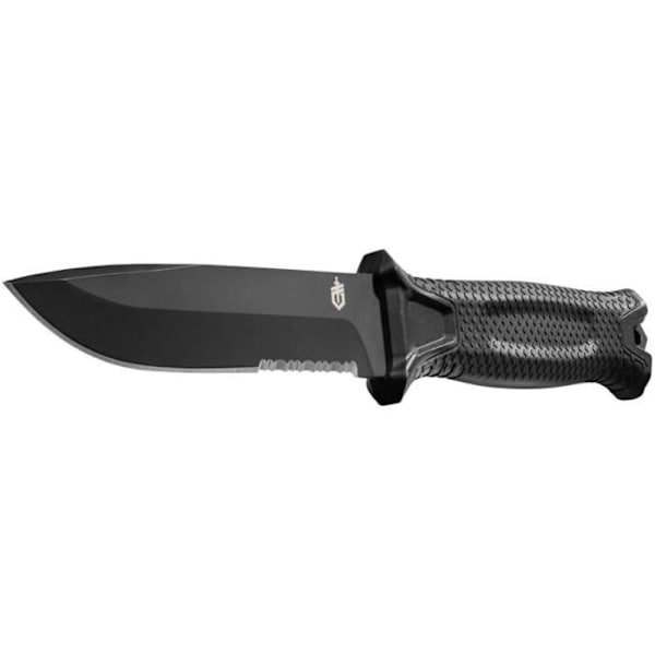 Gerber Strongarm jaktkniv, 9,8" lång, 4,8", 420HC tandad fast blad, svart, tillverkad i USA, GE31003648