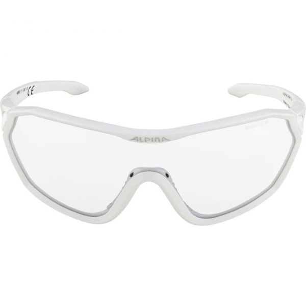 Alpina Solglasögon - A8586 - Unisex - Vuxna, S-WAY V Sportglasögon, vit matt, One Size
